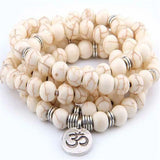 6mm Turquoise 108 Beads Pendant Bracelet Buddhism Spirituality Pray Meditation