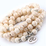 6mm Turquoise 108 Beads Pendant Bracelet Buddhism Spirituality Pray Meditation