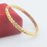 6mm Wide 58mm Women Bride Yellow Openable Bangle Jewelry