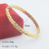6mm Wide 58mm Women Bride Yellow Openable Bangle Jewelry
