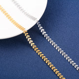 6mm Wide Fishtail Chain Necklace Stainless Steel for Women Girl Jewelry