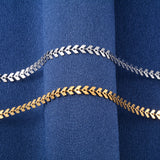 6mm Wide Fishtail Chain Necklace Stainless Steel for Women Girl Jewelry