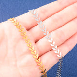 6mm Wide Fishtail Chain Necklace Stainless Steel for Women Girl Jewelry