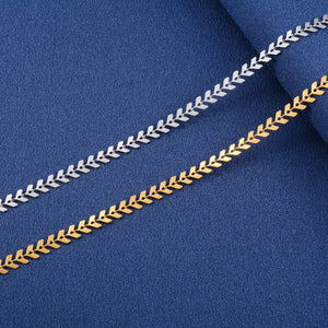 6mm Wide Fishtail Chain Necklace Stainless Steel for Women Girl Jewelry