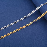 6mm Wide Fishtail Chain Necklace Stainless Steel for Women Girl Jewelry
