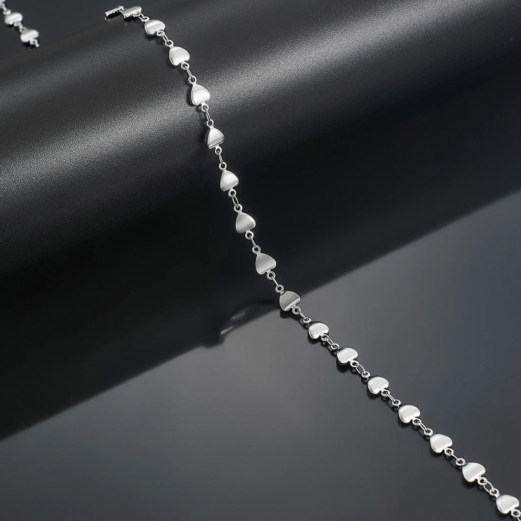 Vintage Stainless Steel Heart Necklace Chain for Women Ladies