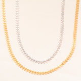 6mm Wide Women's Long Necklace Fishtail Link Chain Stainless Steel Jewelry