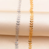 6mm Wide Women's Long Necklace Fishtail Link Chain Stainless Steel Jewelry