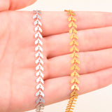 6mm Wide Women's Long Necklace Fishtail Link Chain Stainless Steel Jewelry