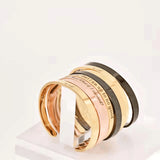 6mm Coordinates Laser Engraved Name Date Bracelet Stainless Steel Cuff Bangle