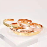 6mm Coordinates Laser Engraved Name Date Bracelet Stainless Steel Cuff Bangle