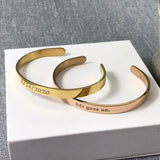 Personalized Coordinates Name Date Bracelet Stainless Steel Cuff Bangle