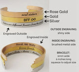Personalized Coordinates Name Date Bracelet Stainless Steel Cuff Bangle