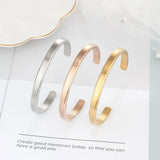 Engraved Name ID Bangle Personalized Gift Stainless Steel Bracelet