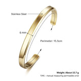 Engraved Name ID Bangle Personalized Gift Stainless Steel Bracelet