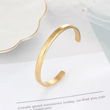 Engraved Name ID Bangle Personalized Gift Stainless Steel Bracelet
