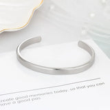 Engraved Name ID Bangle Personalized Gift Stainless Steel Bracelet
