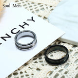 6mm Women's Tungsten Inlay Ring Blank Beveled Edges Grooved Center