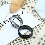 6mm Women's Tungsten Inlay Ring Blank Beveled Edges Grooved Center
