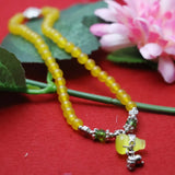 6mm Yellow Chalcedony Beads Bracelet Hand Chain for Women