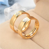 6mm King Queen Stainless Steel Couple Ring