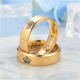 6mm King Queen Stainless Steel Couple Ring