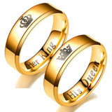 6mm King Queen Stainless Steel Couple Ring