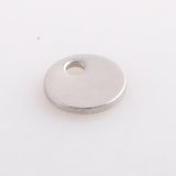 6mm Mini Round Logo Charm Stainless Steel Tag Personalized Jewelry