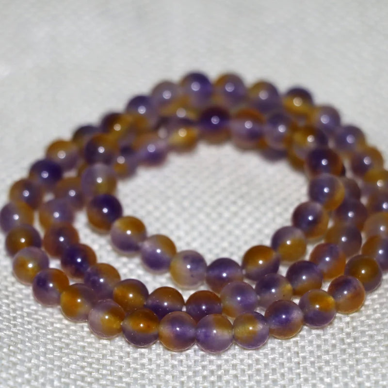 6mm Multicolor Stone Jades Stone Chalcedony Round Beads Bracelet 18inch