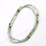 6mm Myanmar Jade Stone Beads Necklace for Women