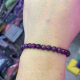 6mm Natural Ruby Bracelet Gemstone Jewelry for Women