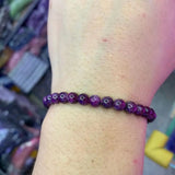 6mm Natural Ruby Bracelet Gemstone Jewelry for Women