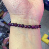 6mm Natural Ruby Bracelet Gemstone Jewelry for Women