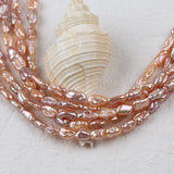 6mm Natural Freshwater Keshi Loose Pearls Beads Strand