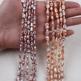 6mm Natural Freshwater Keshi Loose Pearls Beads Strand