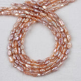 6mm Natural Freshwater Keshi Loose Pearls Beads Strand