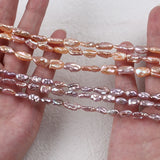 6mm Natural Freshwater Keshi Loose Pearls Beads Strand