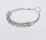 Moonstone & Round Beads Bracelet 925 Sterling Silver Fine Jewelry GTLS551