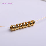 6mm Gold Plated Concave Spacer Beads Brass Roundel Stripe Beads