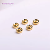 6mm Gold Plated Concave Spacer Beads Brass Roundel Stripe Beads