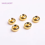 6mm Gold Plated Concave Spacer Beads Brass Roundel Stripe Beads