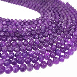 Natural Amethyst Beads 6mm-10mm Round Loose for Bracelet
