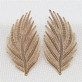 Feather Leaf Pendant Stamping Bookmarks for DIY Crafts Jewelry