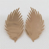 Feather Leaf Pendant Stamping Bookmarks for DIY Crafts Jewelry