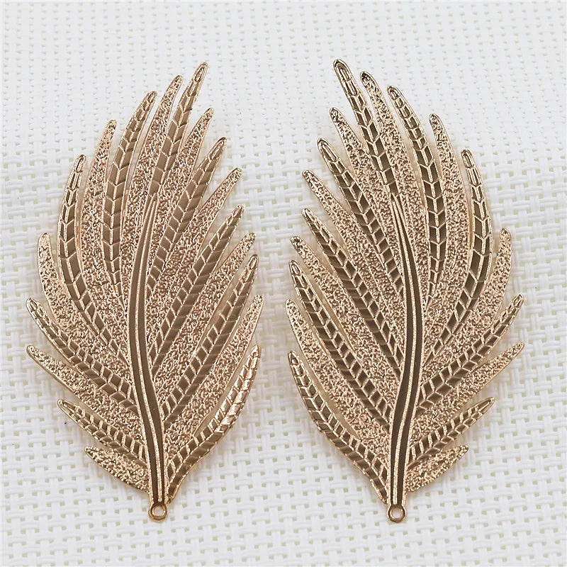Feather Leaf Pendant Stamping Bookmarks for DIY Crafts Jewelry