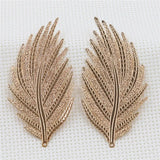 Feather Leaf Pendant Stamping Bookmarks for DIY Crafts Jewelry