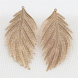 Feather Leaf Pendant Stamping Bookmarks for DIY Crafts Jewelry