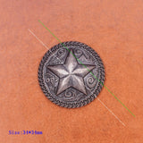 6pc 34*34mm Silver Western Star Flower Horse Saddle Tack Headstall Conchos