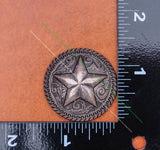 6pc 34*34mm Silver Western Star Flower Horse Saddle Tack Headstall Conchos