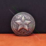 6pc 34*34mm Silver Western Star Flower Horse Saddle Tack Headstall Conchos